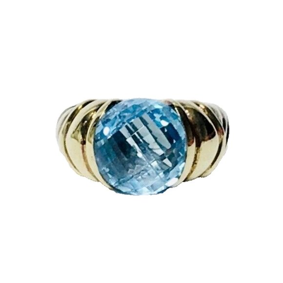 David Yurman Blue Topaz Ring - Picture 1 of 9